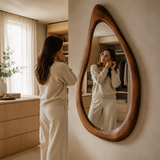 Wrydeco Organic Solid Wood Wall Mirror Model 3 - Angle Detail View 4