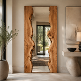 Wrydeco Rustic Solid Wood Wall Mirror Model 3 - Front View