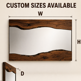 Wrydeco Rustic Solid Wood Wall Mirror Model 5 - Angle Detail View 7
