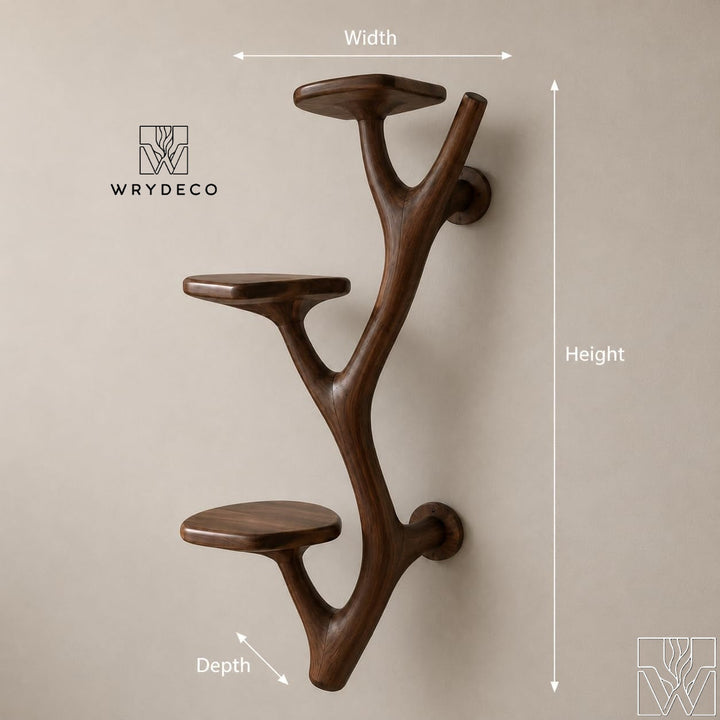 Handcrafted Natural Wood Floating Cat Climbing Tree for Indoor Cats
