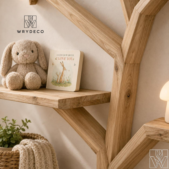 Layered Corner Tree Bookshelf for Nursery