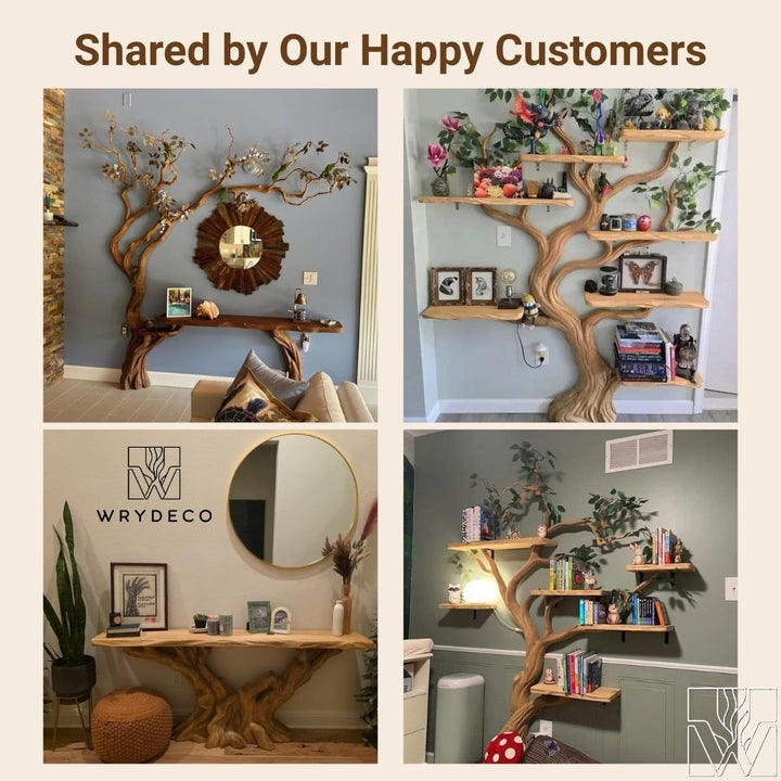 The Sun-Climber's Ladder - Handcrafted Corner Tree Shelf