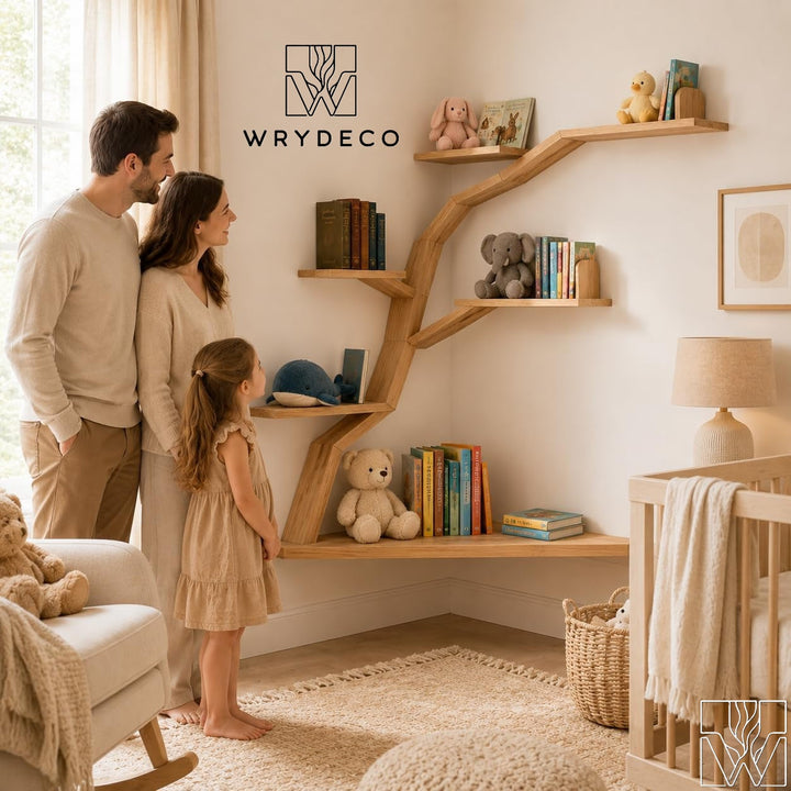Wide Branch Corner Tree Bookshelf for Nursery