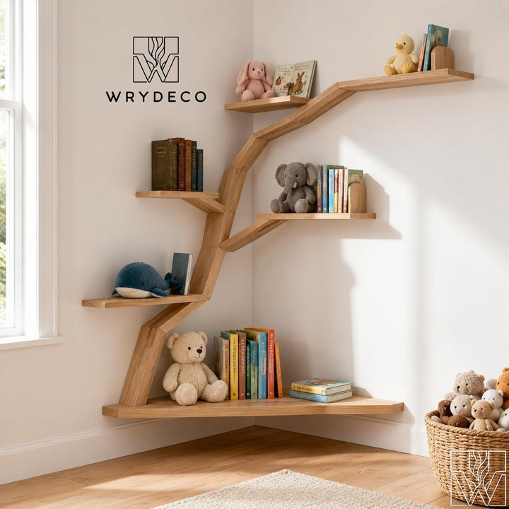 Wide Branch Corner Tree Bookshelf for Nursery