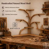Sculptural Canopy Corner Tree Bookshelf for Nursery