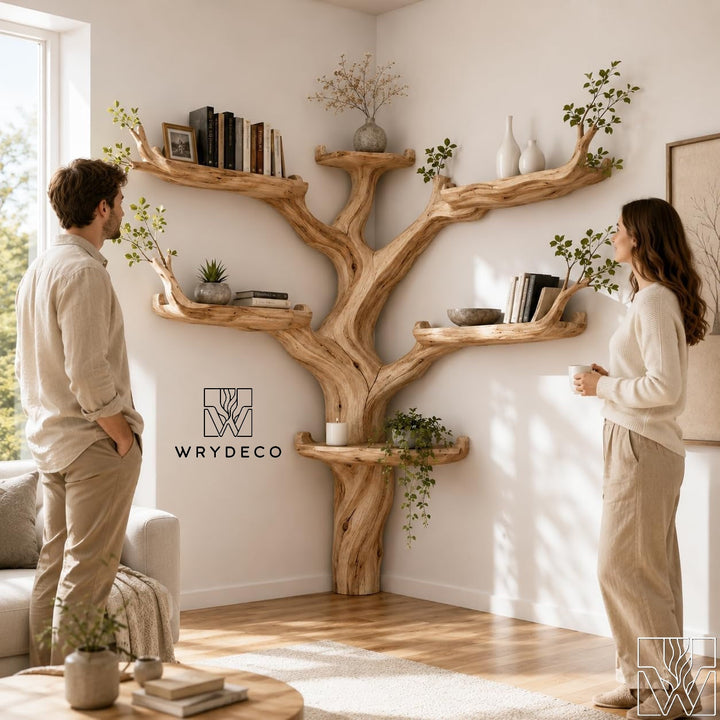 Open Branch Corner Tree Bookcase