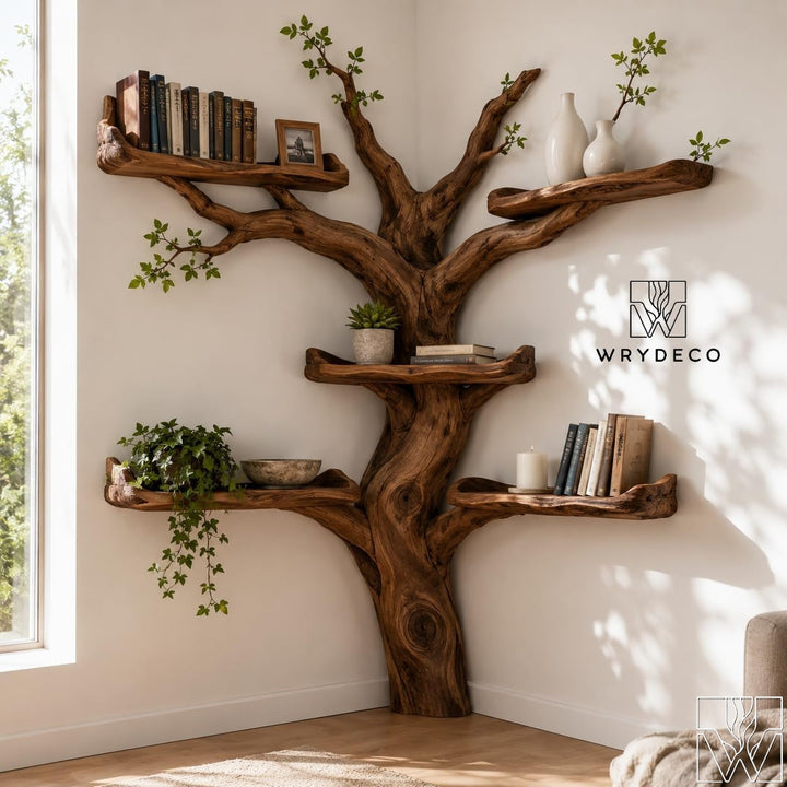 Balanced Branch Corner Tree Bookcase