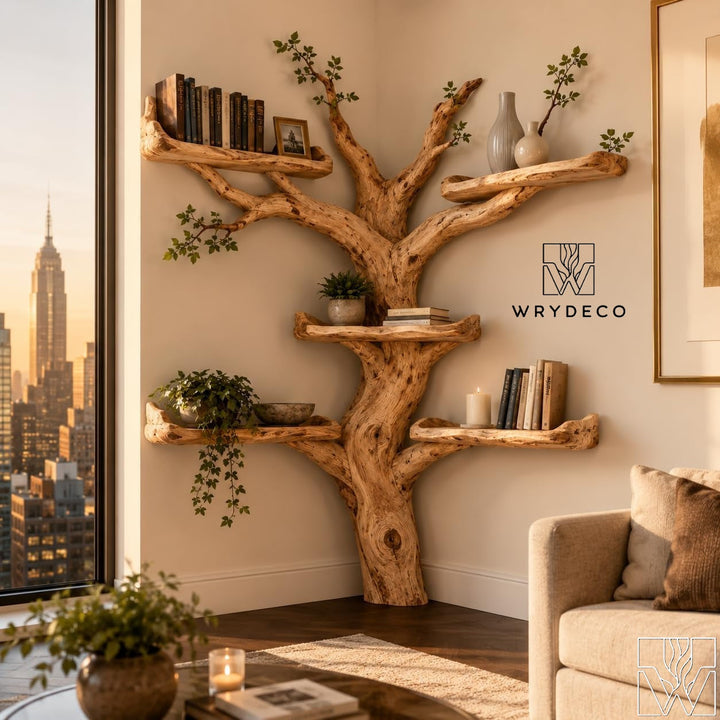 Balanced Branch Corner Tree Bookcase