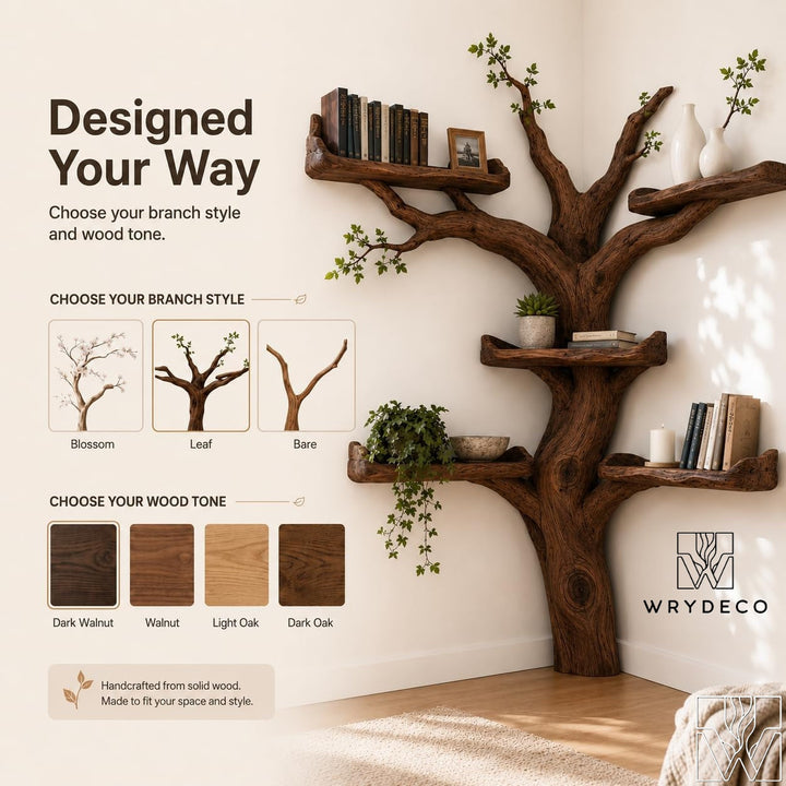 Balanced Branch Corner Tree Bookcase