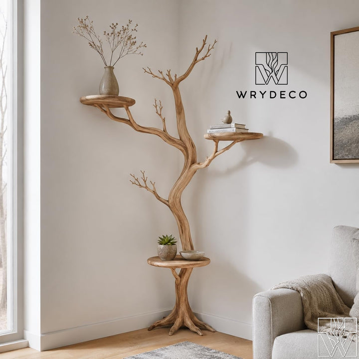 Slim Trunk Corner Tree Bookcase
