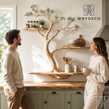 Handcrafted Wooden Tree Branch Floating Wall Shelf