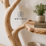Handcrafted Wooden Tree Branch Floating Wall Shelf