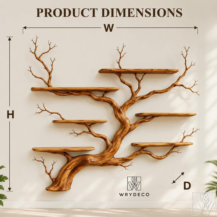 Handcrafted Tree Branch Bookshelf - Canyon Spirit Arbor