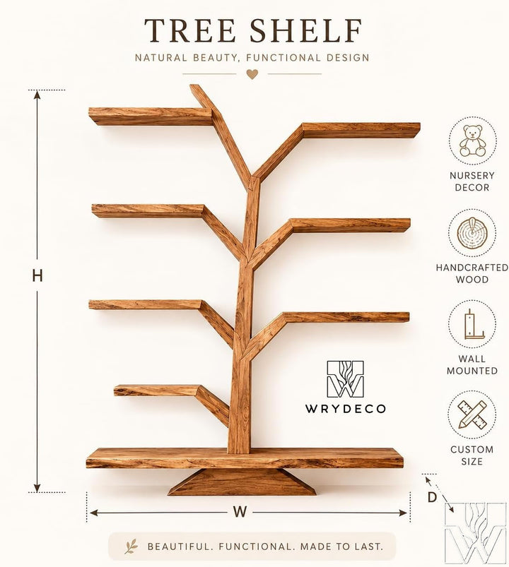 Tall Tree Branch Bookshelf for Nursery