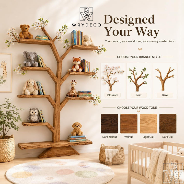 Tall Tree Branch Bookshelf for Nursery