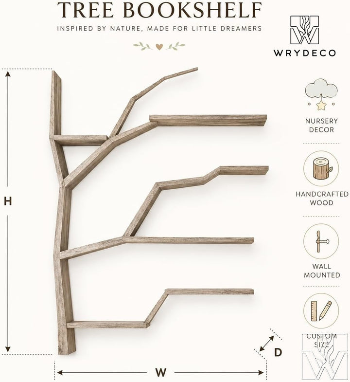 Balanced Tree Branch Nursery Bookshelf
