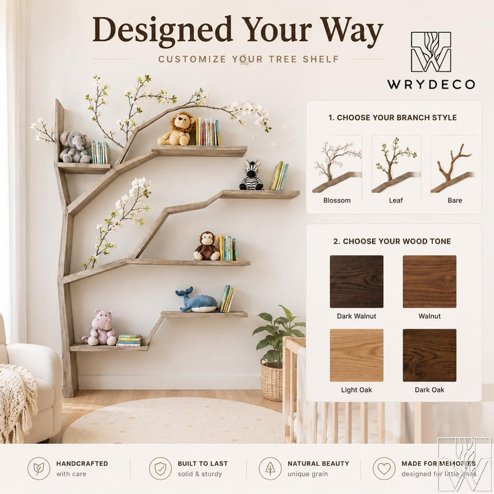 Balanced Tree Branch Nursery Bookshelf