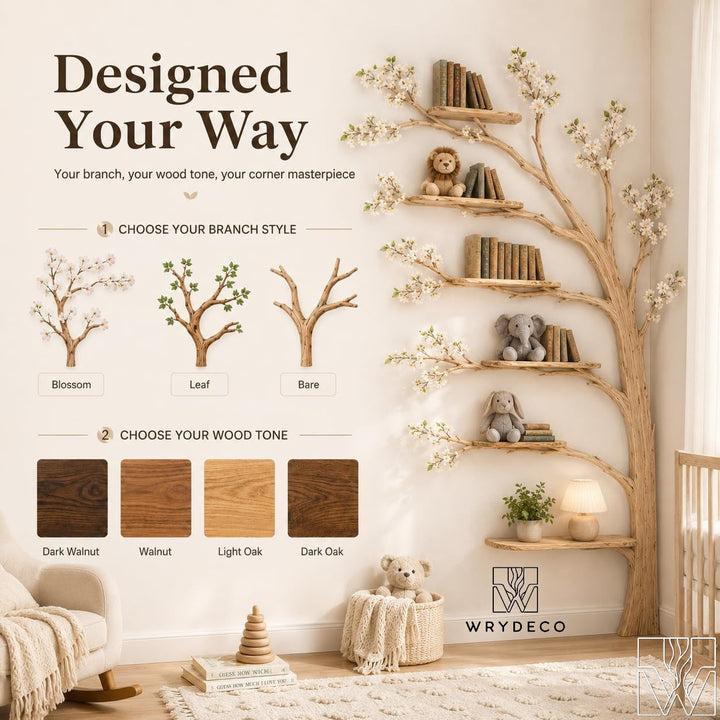 Airy Canopy Tree Bookshelf for Nursery