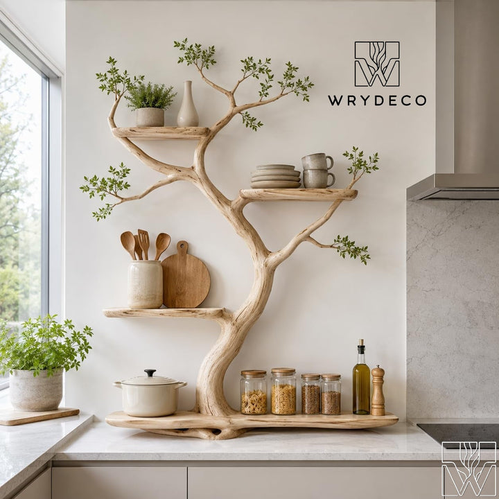 Wide Canopy Tree Branch Wall Shelf