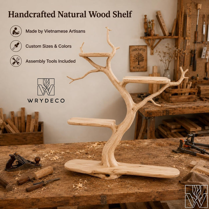 Wide Canopy Tree Branch Wall Shelf