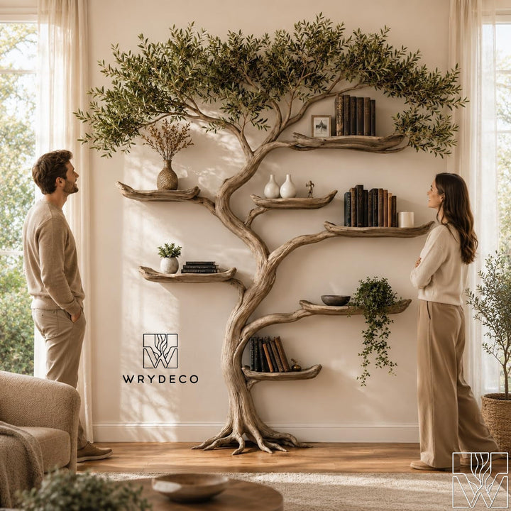 Dense Branch Tree Wall Bookcase