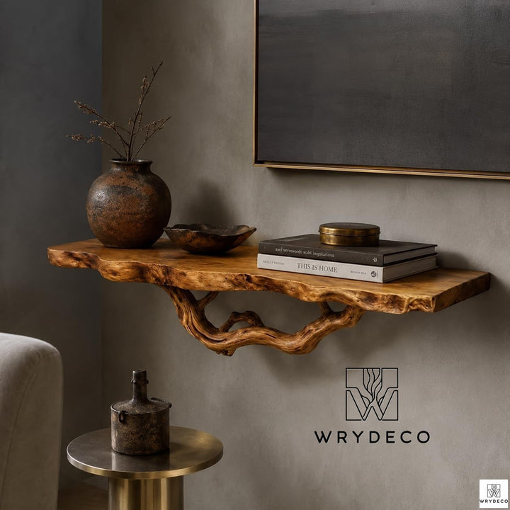 Handmade Solid Wood Tree Branch Bookshelf and Wall Decor